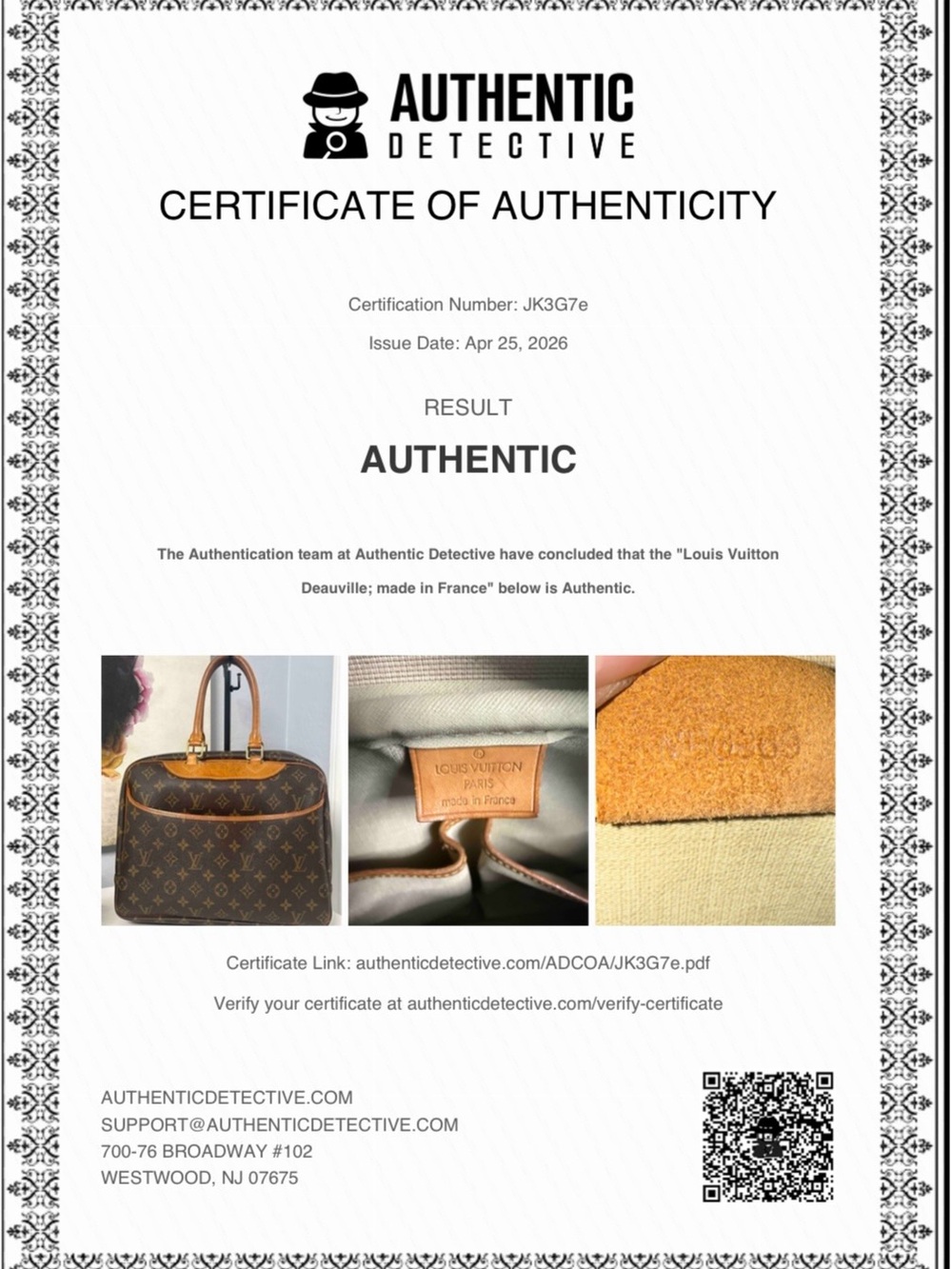 Louis Vuitton Monogram Deauville Bag w/ COA - Picture 14 of 14
